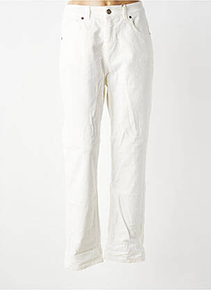Pantalon droit stretch taille normale beige ALMANEGRA femme