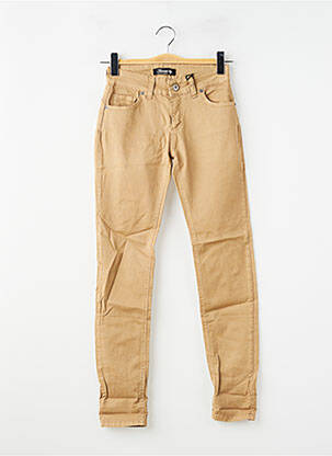 Jeans coupe slim taille normale taille normale beige ALMANEGRA femme