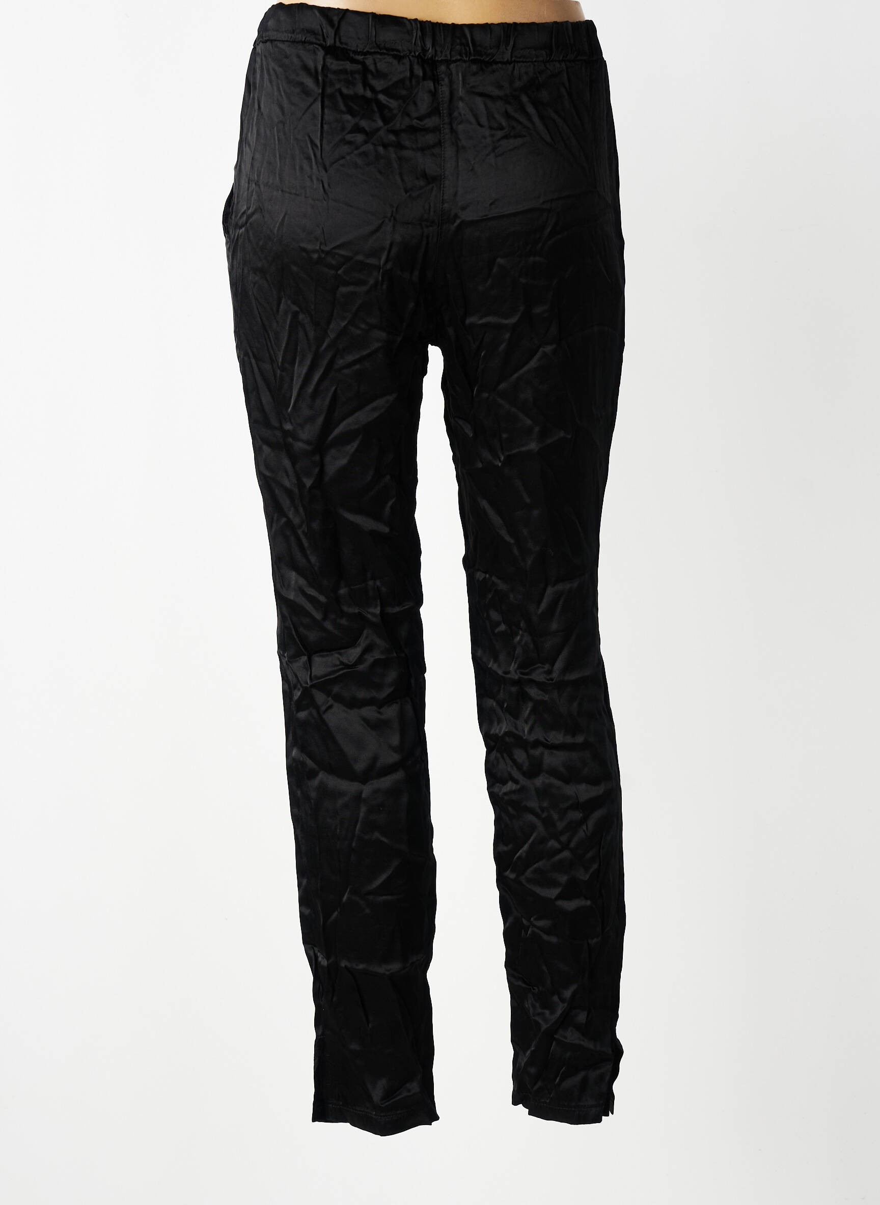 Pantalon slim taille élastique taille normale noir ANGELA DAVIS femme