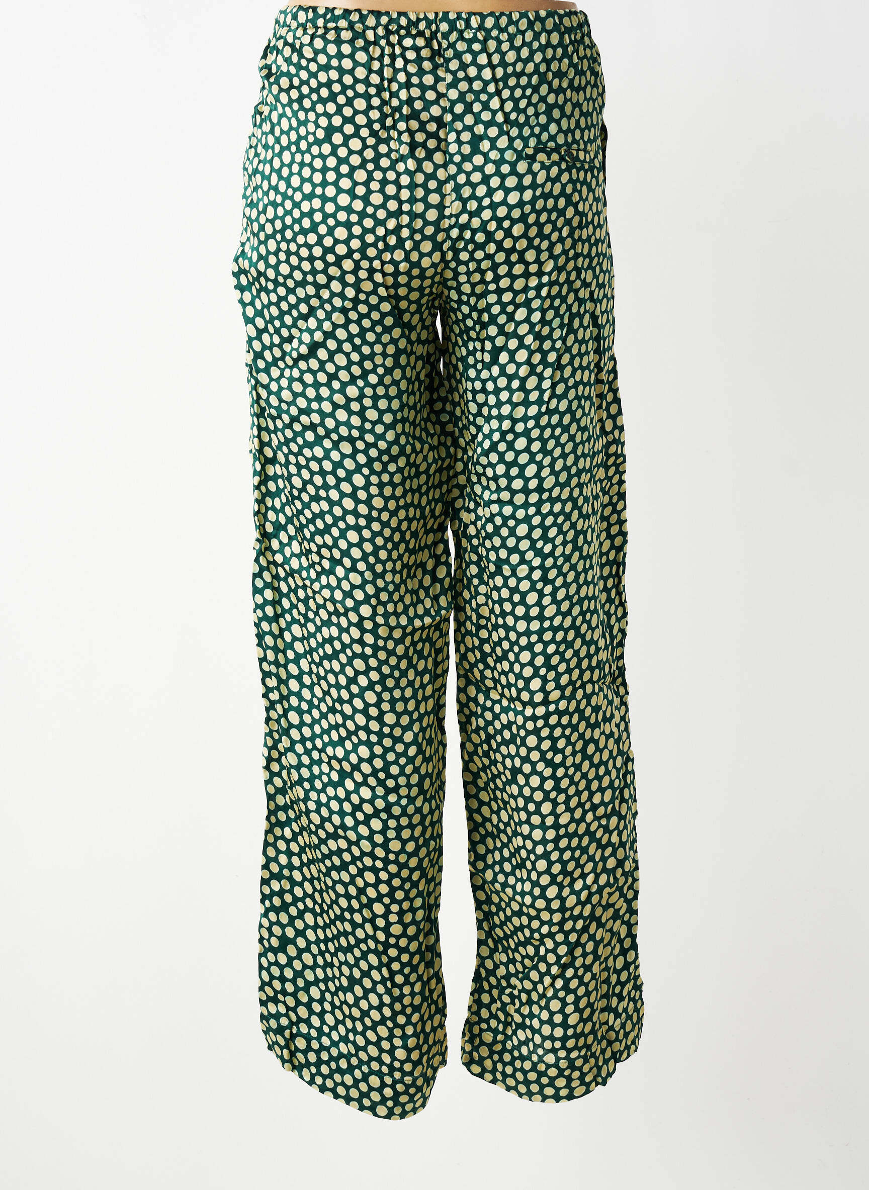 Pantalon droit taille élastique taille normale vert CHARLIE JOE femme