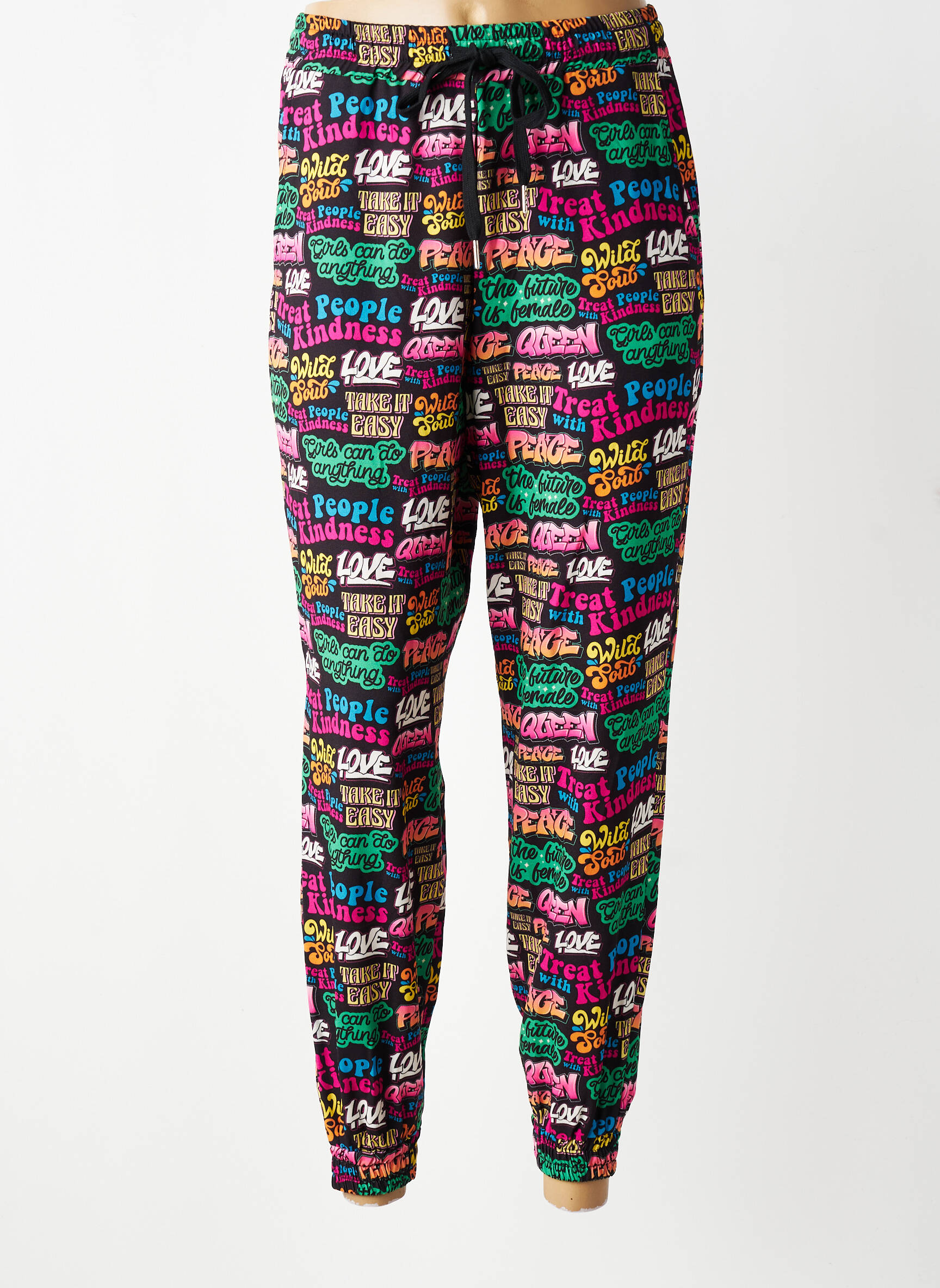 Jogging poches taille normale noir KING KONG femme