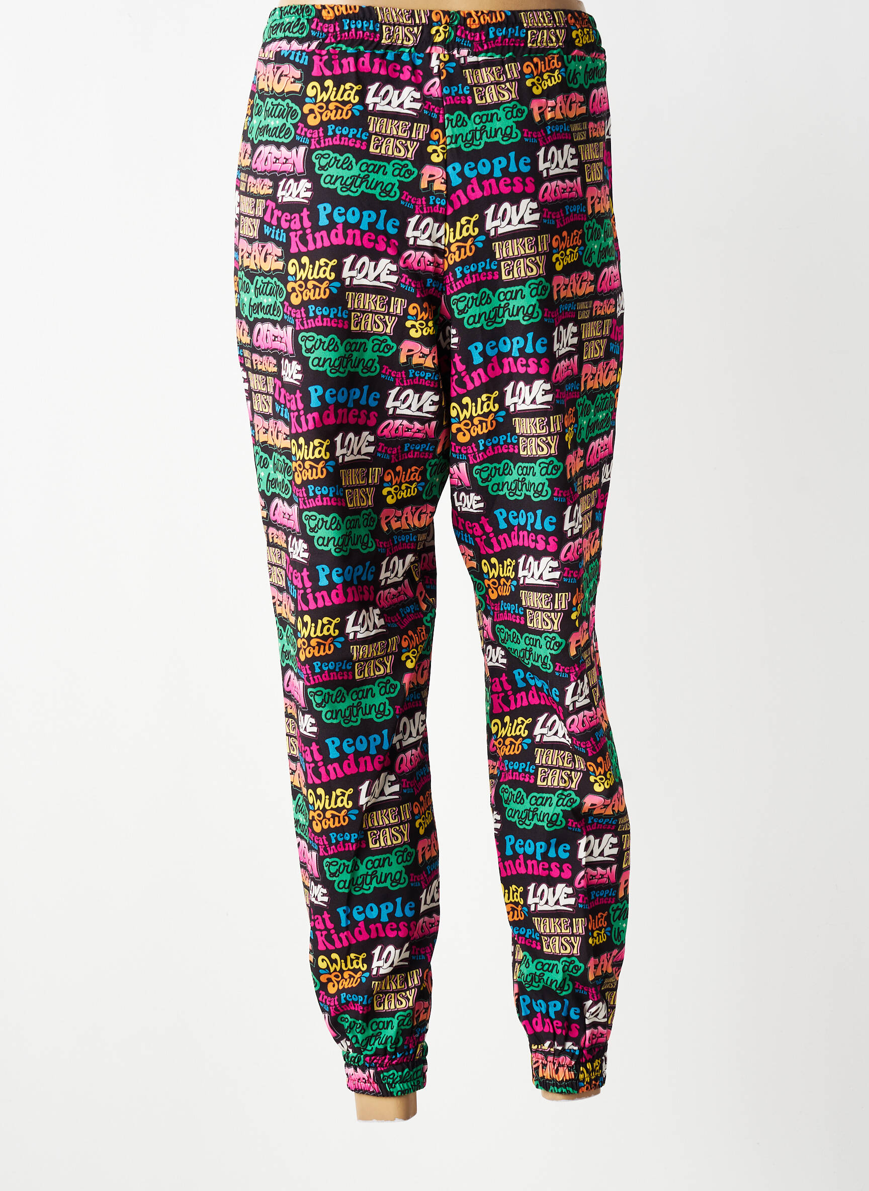 Jogging poches taille normale noir KING KONG femme