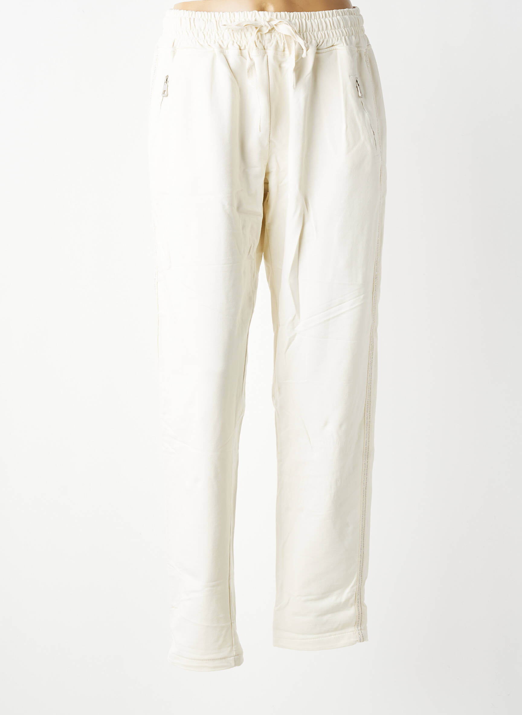 Jogging slim taille normale beige BAHÉ femme