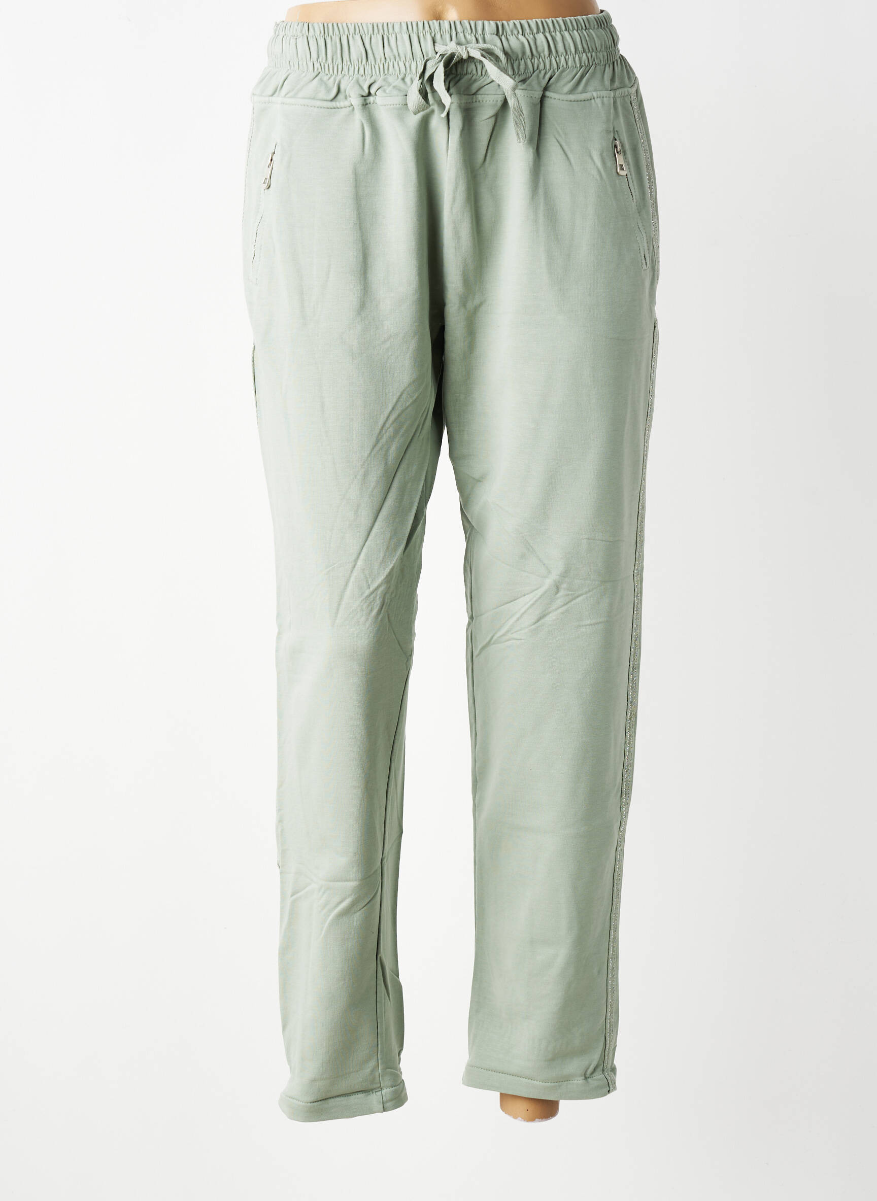 Jogging slim taille normale vert BAHÉ femme