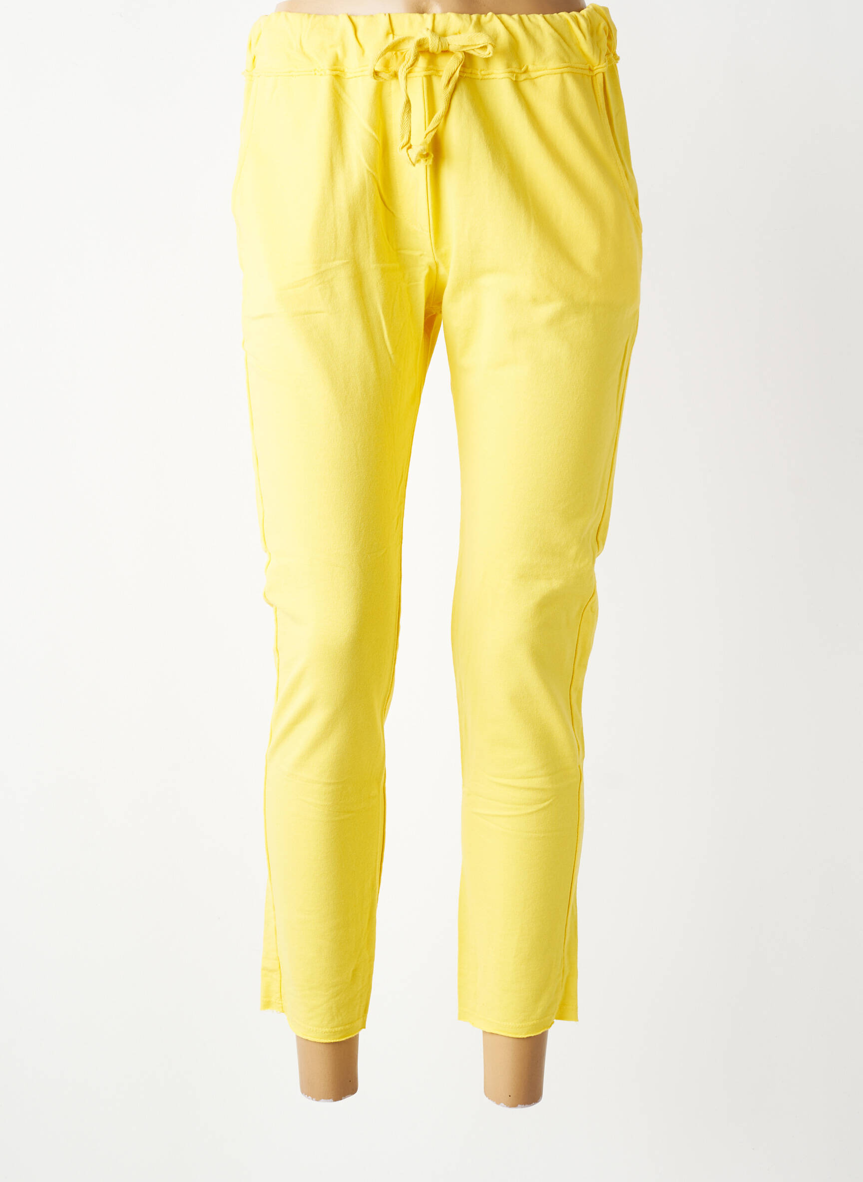 Jogging slim taille normale jaune BROOKLYN AND SHIR femme