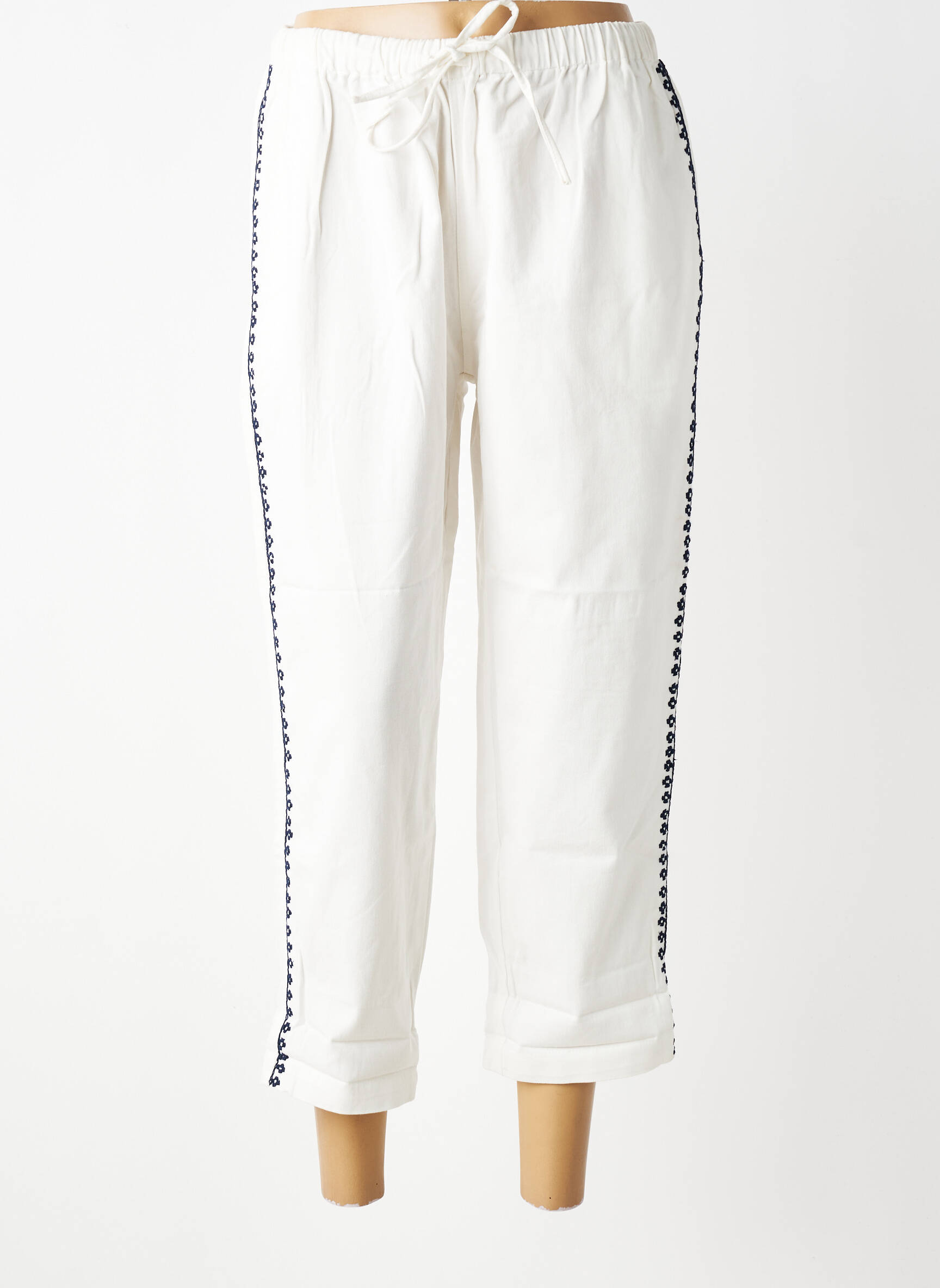Jogging slim taille normale blanc CHARLIE JOE femme