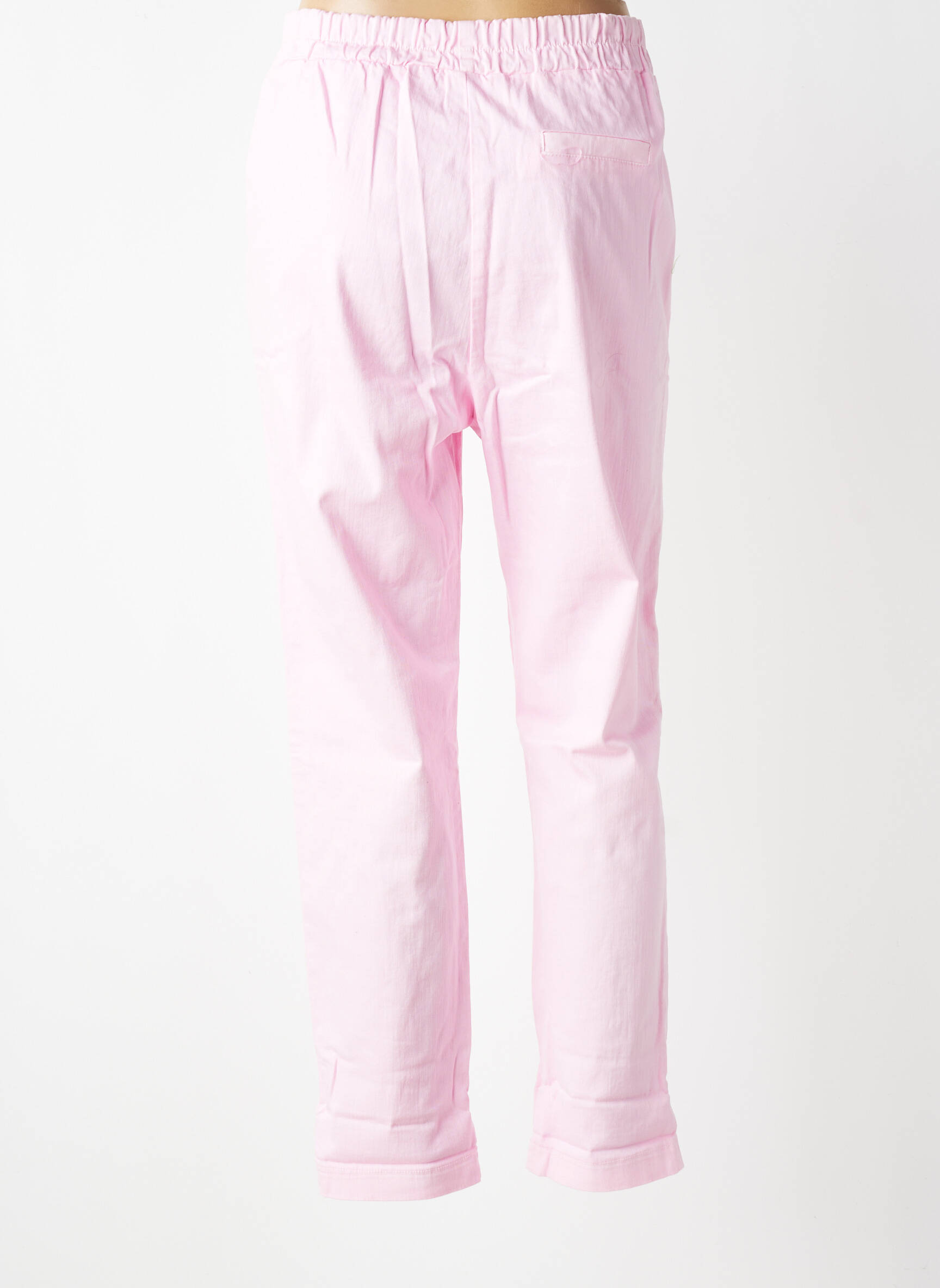 Pantalon droit stretch taille normale rose MARYLEY femme