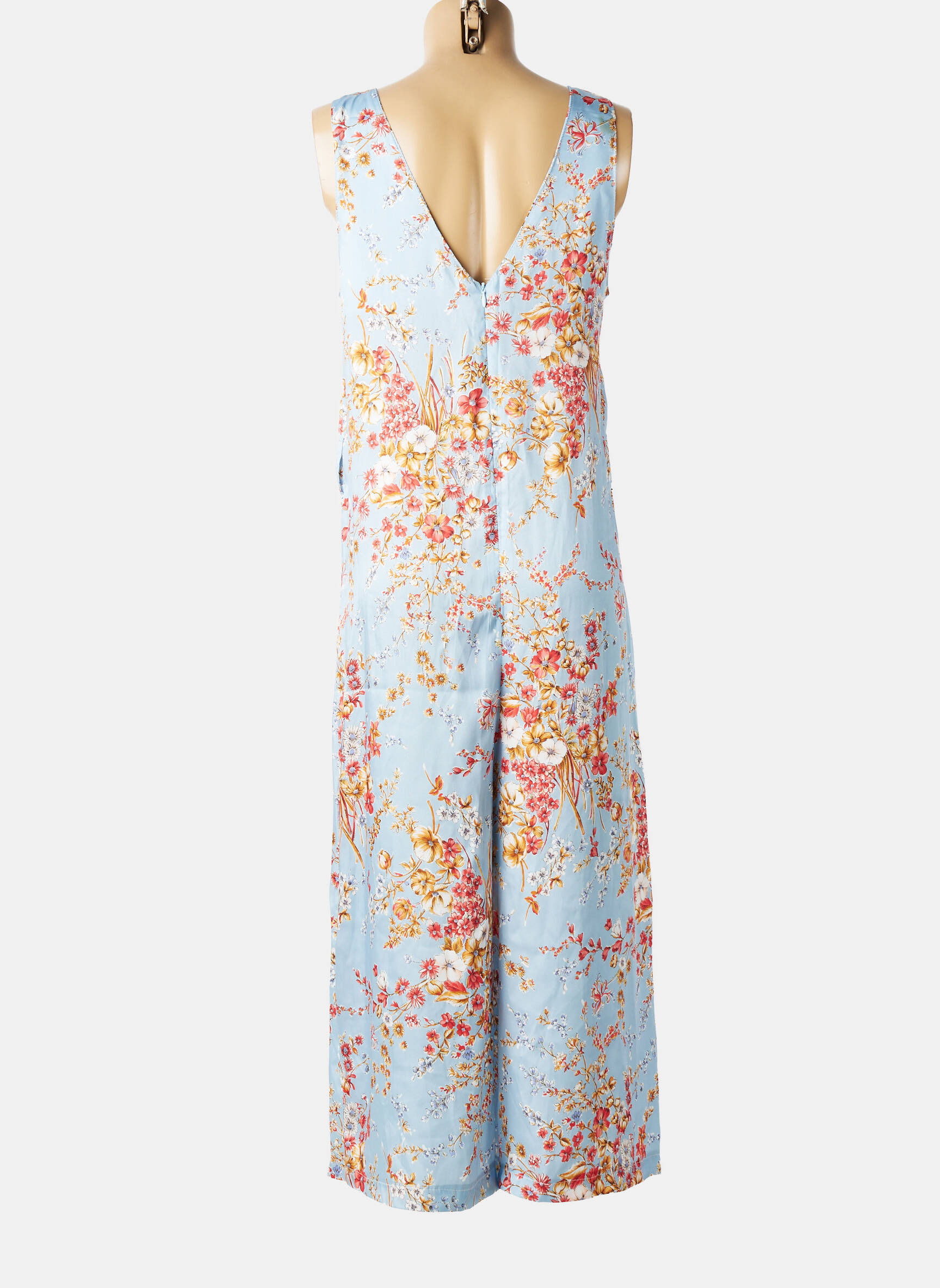 Combi-pantalon fermeture zippée au dos sans manche bleu MARYLEY femme
