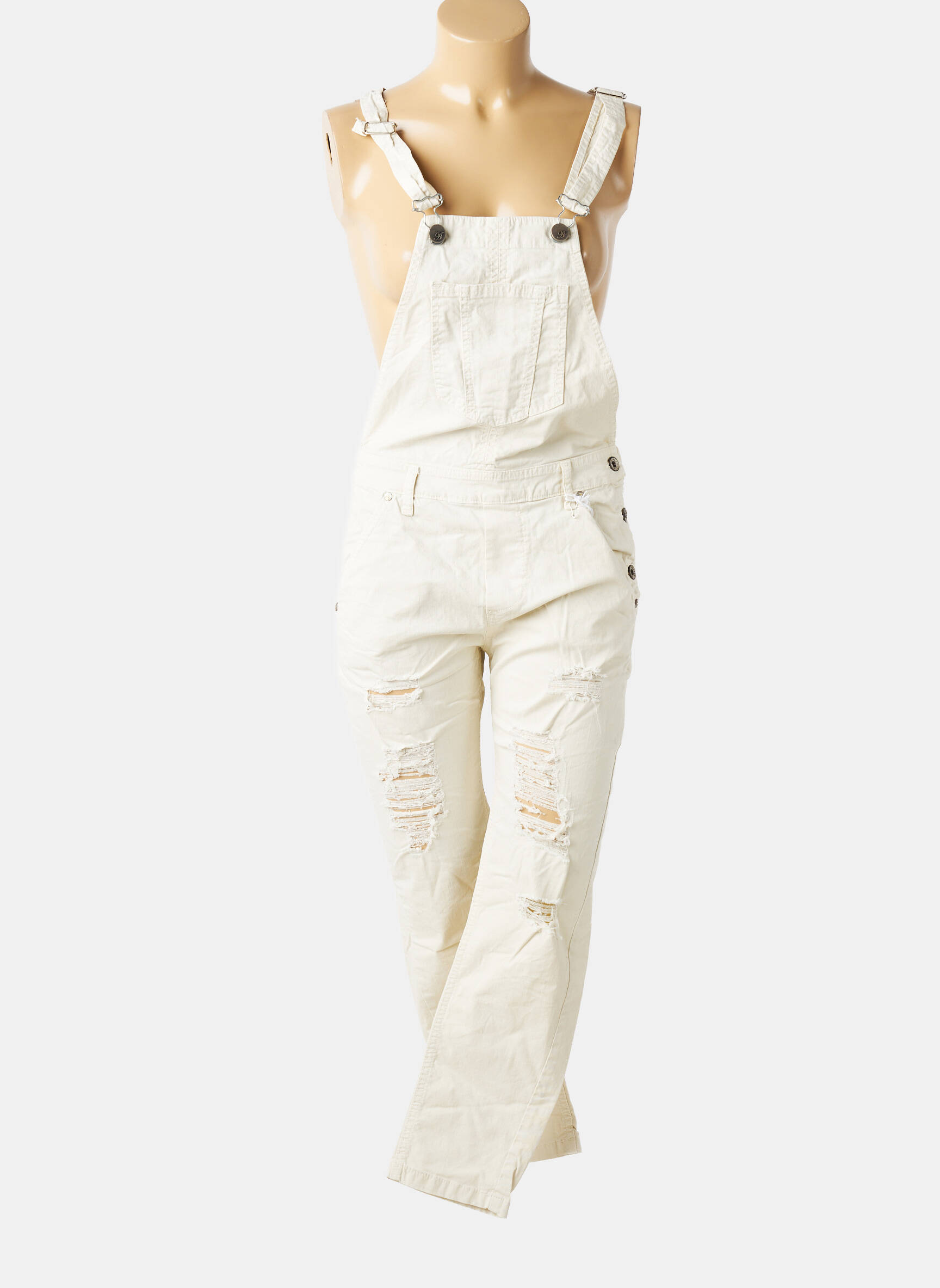 Salopette coupe cintrée manches 3/4 beige BELLAWAY femme