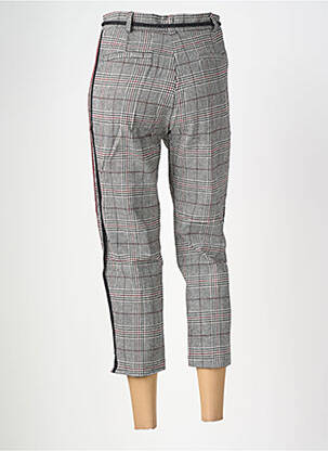 Pantalon 7/8 fermeture zippée sous rabat boutonné taille normale gris MARYLEY femme