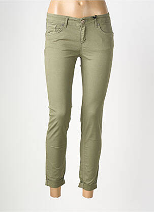Pantalon slim stretch taille normale vert ALMANEGRA femme