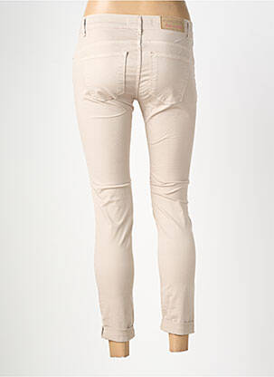 Pantalon slim stretch taille normale beige ALMANEGRA femme