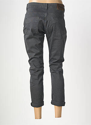Pantalon 7/8 stretch taille normale noir ALMANEGRA femme