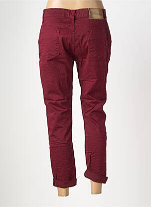 Pantalon 7/8 stretch taille normale rouge ALMANEGRA femme