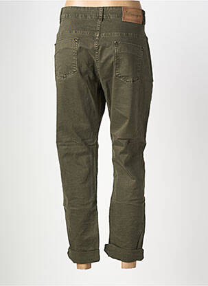 Pantalon 7/8 stretch taille normale vert ALMANEGRA femme