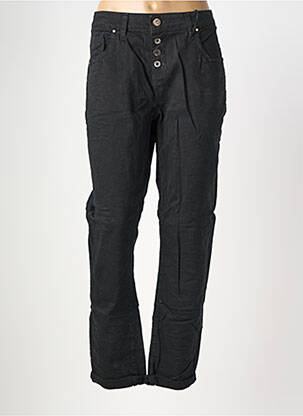 Pantalon 7/8 stretch taille normale noir ALMANEGRA femme