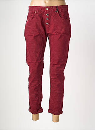 Pantalon 7/8 stretch taille normale rouge ALMANEGRA femme