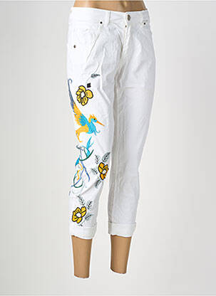 Pantalon 7/8 stretch taille normale blanc BELLAWAY femme
