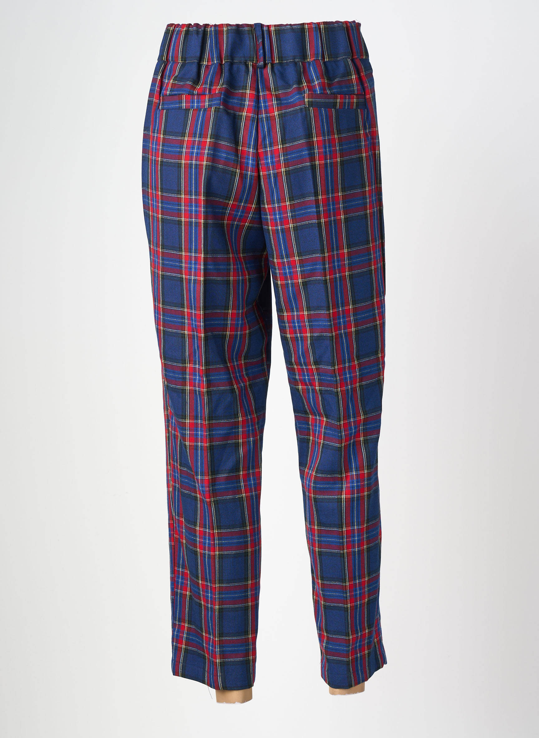 Pantalon droit taille élastique taille normale bleu ANGELA DAVIS femme