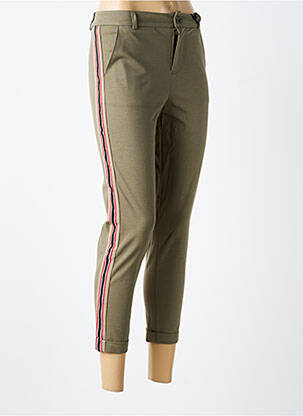 Pantalon 7/8 stretch taille normale vert MARYLEY femme