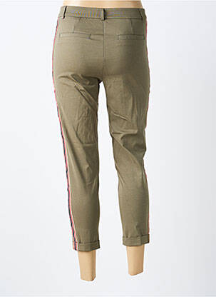 Pantalon 7/8 stretch taille normale vert MARYLEY femme