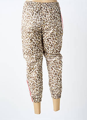 Pantalon 7/8 stretch taille normale marron CECILE WANG femme