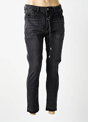 Jeans coupe droite broderie rivets taille normale noir DENIM DAYS femme