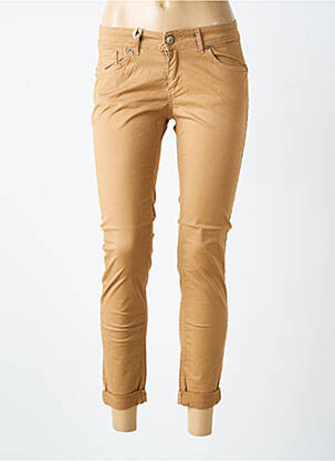 Pantalon slim stretch taille normale marron ALMANEGRA femme