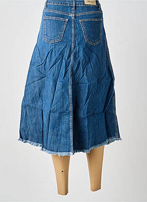 Jupe mi-longue stretch bleu ALMANEGRA femme