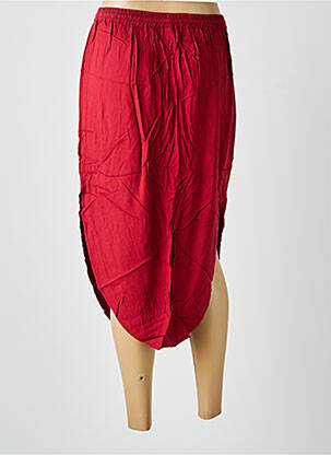 Jupe mi-longue taille normale rouge CHARLIE JOE femme