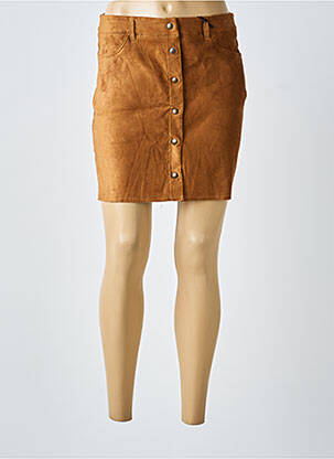 Jupe courte poches marron MARYLEY femme