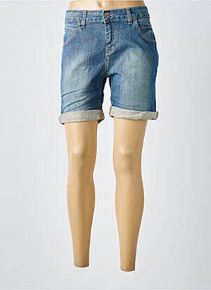 Short tissage denim taille normale bleu ALMANEGRA femme