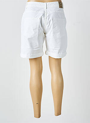 Short tissage denim taille normale blanc ALMANEGRA femme