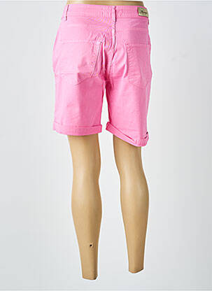 Bermuda coupe droite taille normale rose ALMANEGRA femme
