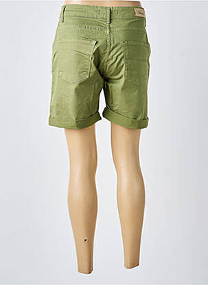 Short tissage denim taille normale vert ALMANEGRA femme