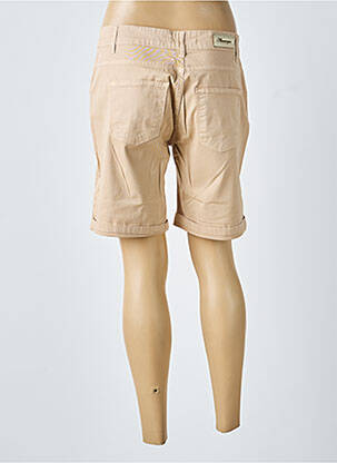 Bermuda coupe droite taille normale beige ALMANEGRA femme