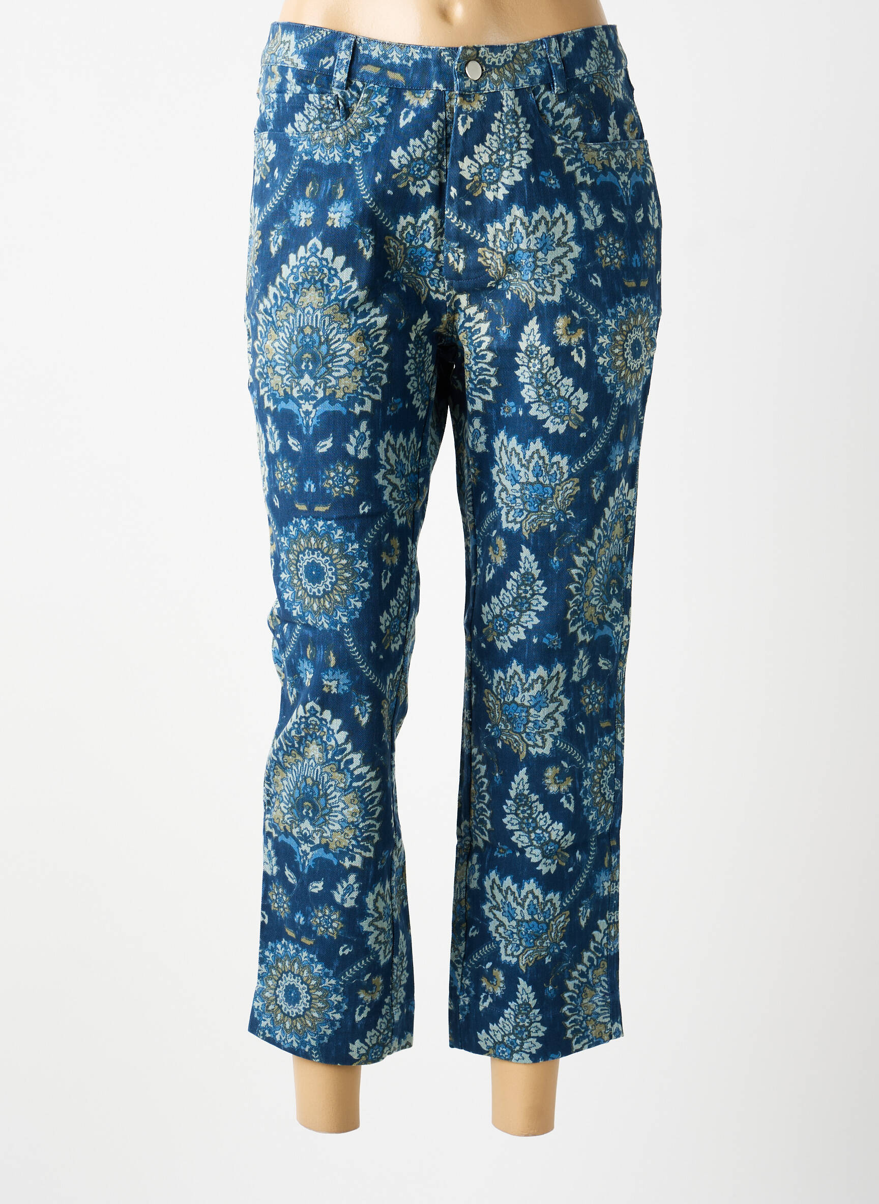 Jeans coupe droite stretch taille normale bleu CHARLIE JOE femme