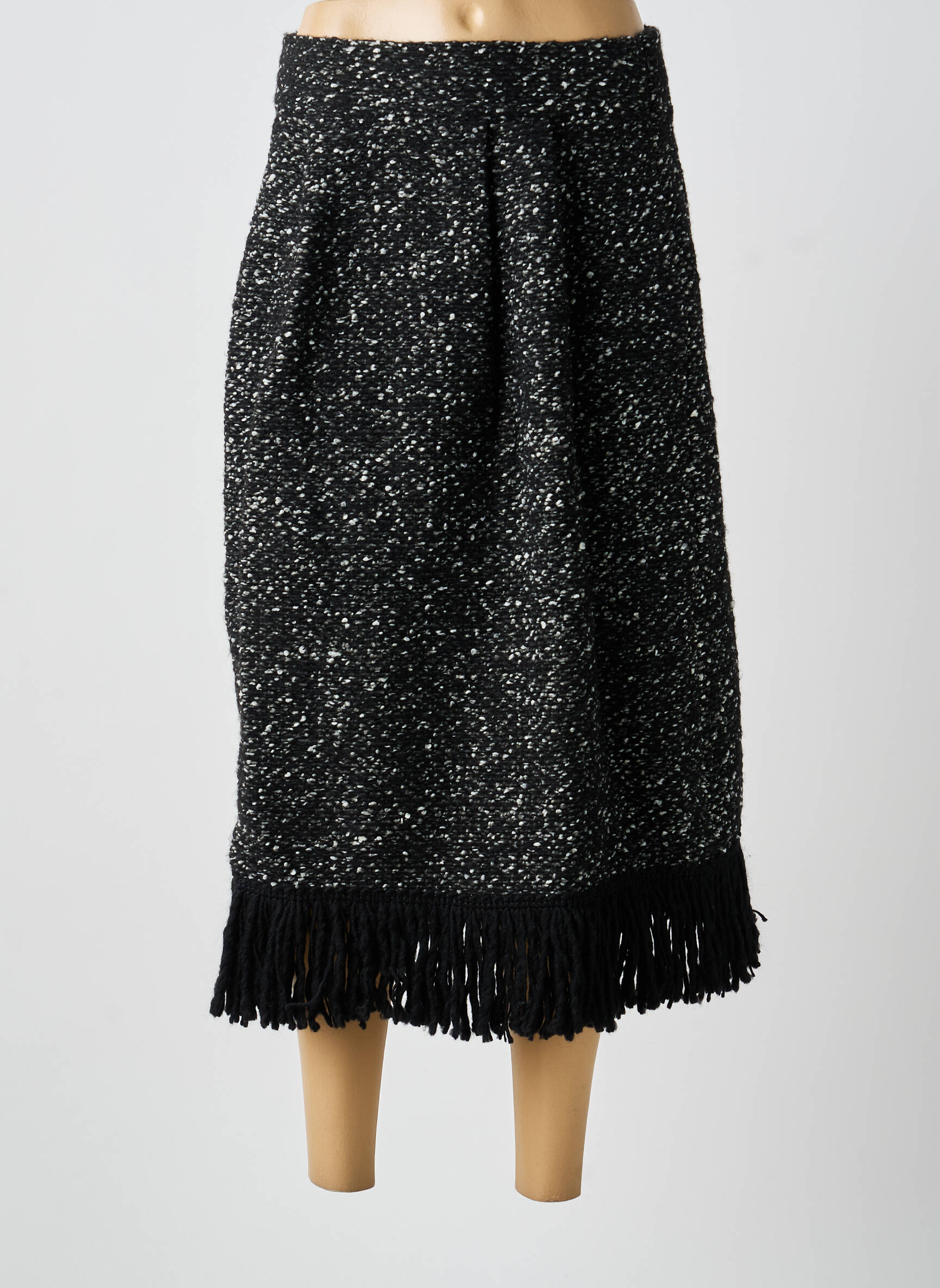 Jupe longue coupe droite noir ANTONELLO SERIO femme