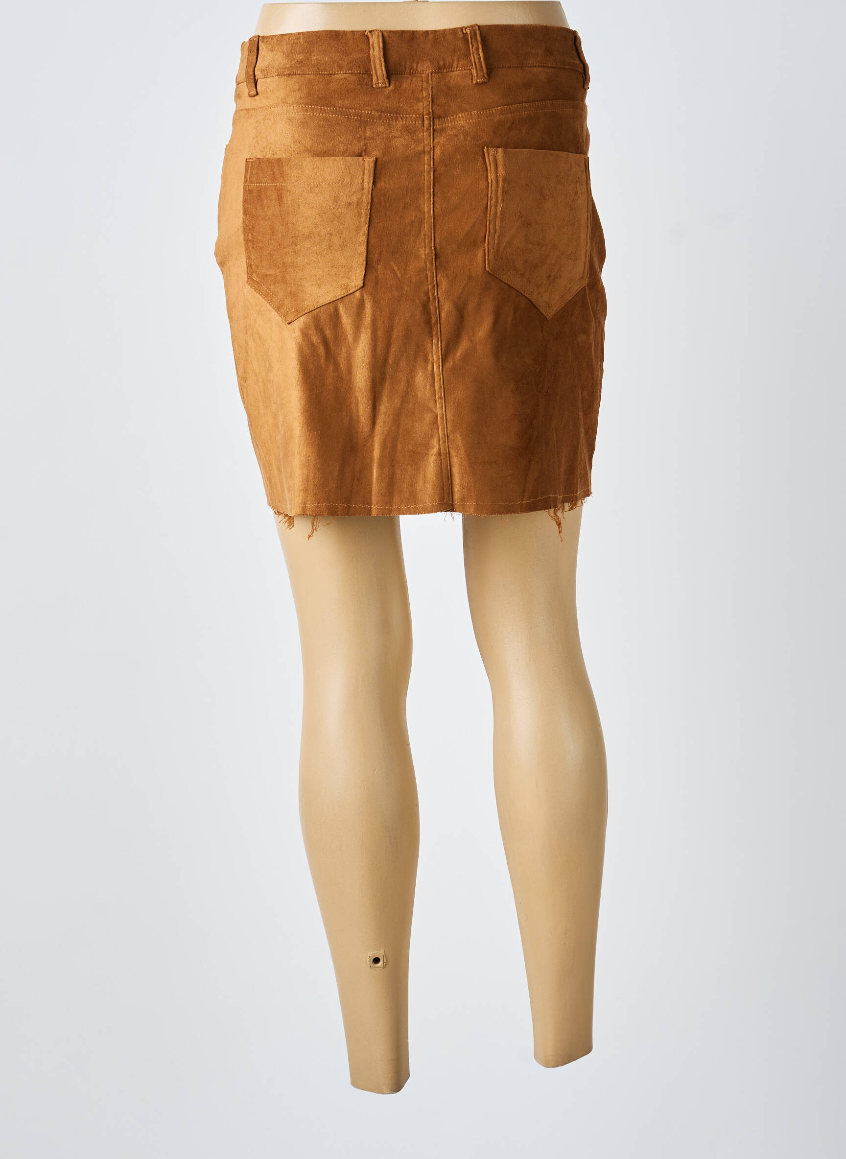 Jupe courte poches marron MARYLEY femme