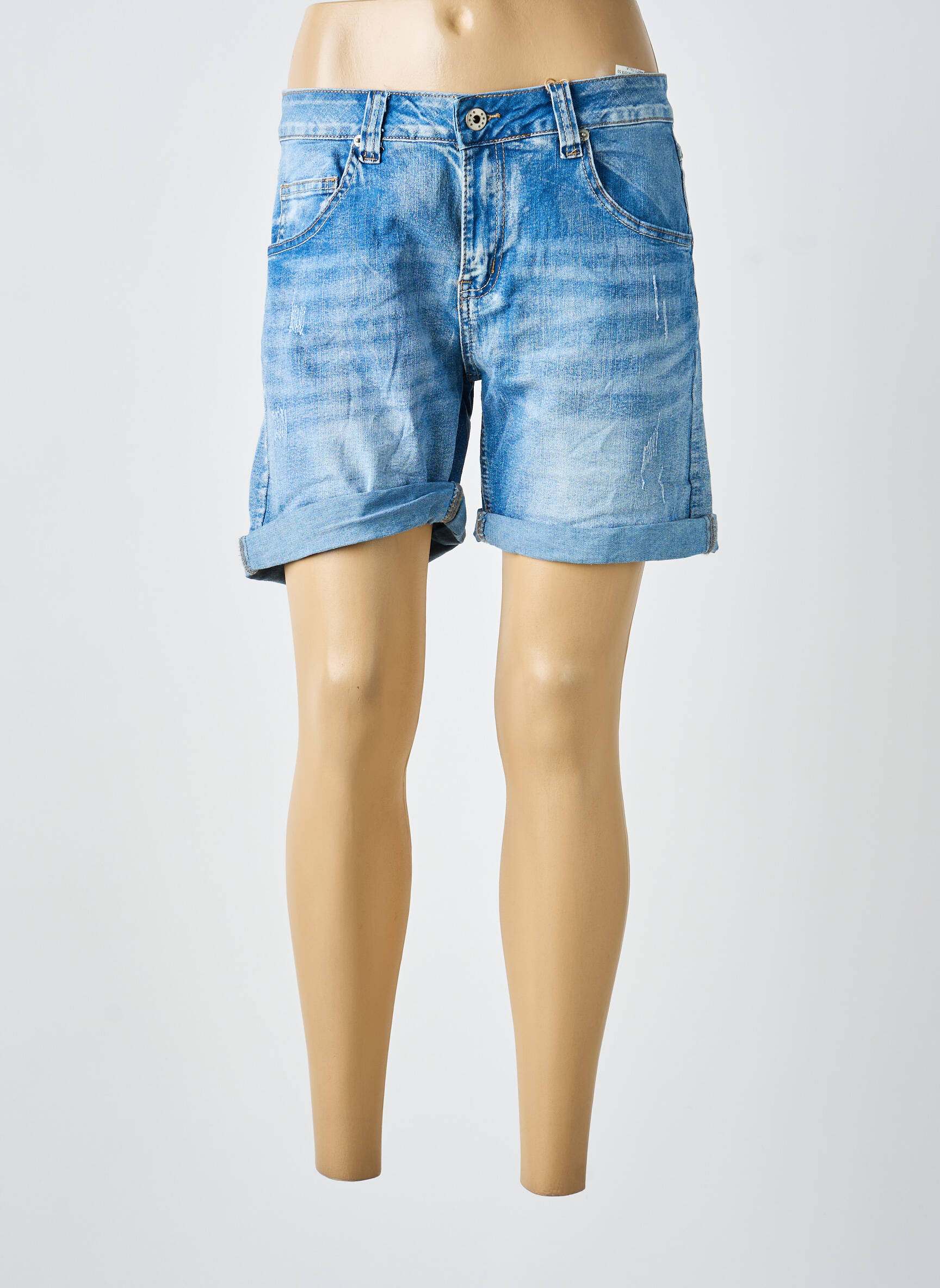 Short tissage denim taille normale bleu DENIM femme