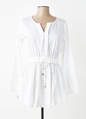 Tunique manches longues légère et transparente blanc MARYLEY femme