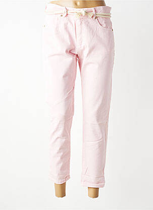 Jeans coupe slim stretch taille normale rose MARYLEY femme