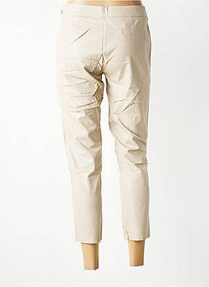 Pantalon 7/8 taille à pinces taille normale beige MARYLEY femme
