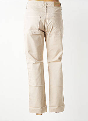 Jeans coupe droite stretch taille normale beige ALMANEGRA femme