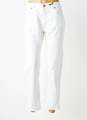 Jeans coupe droite stretch taille normale blanc ALMANEGRA femme