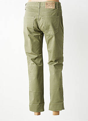 Jeans coupe droite stretch taille normale vert ALMANEGRA femme