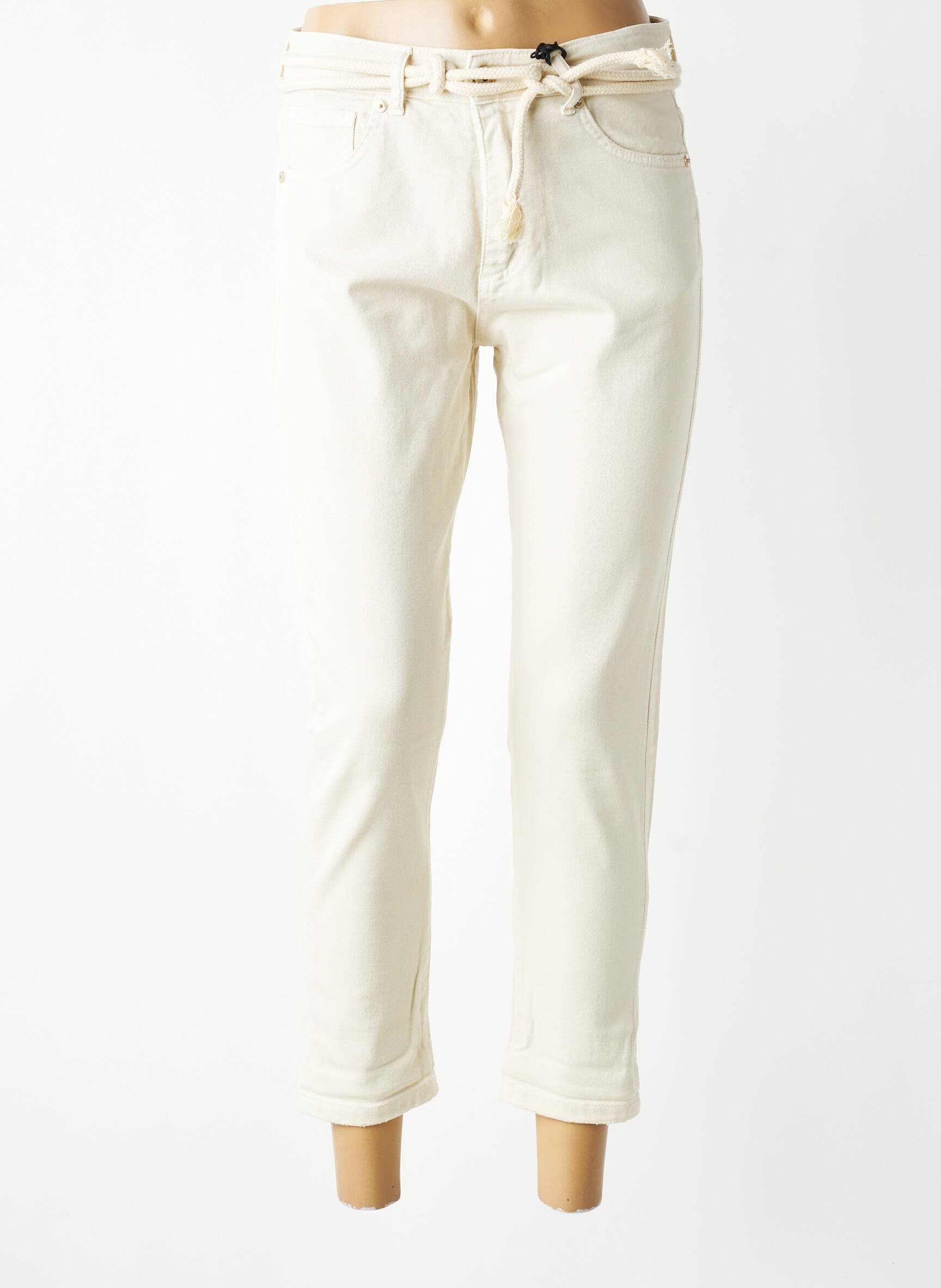 Jeans coupe slim stretch taille normale beige MARYLEY femme