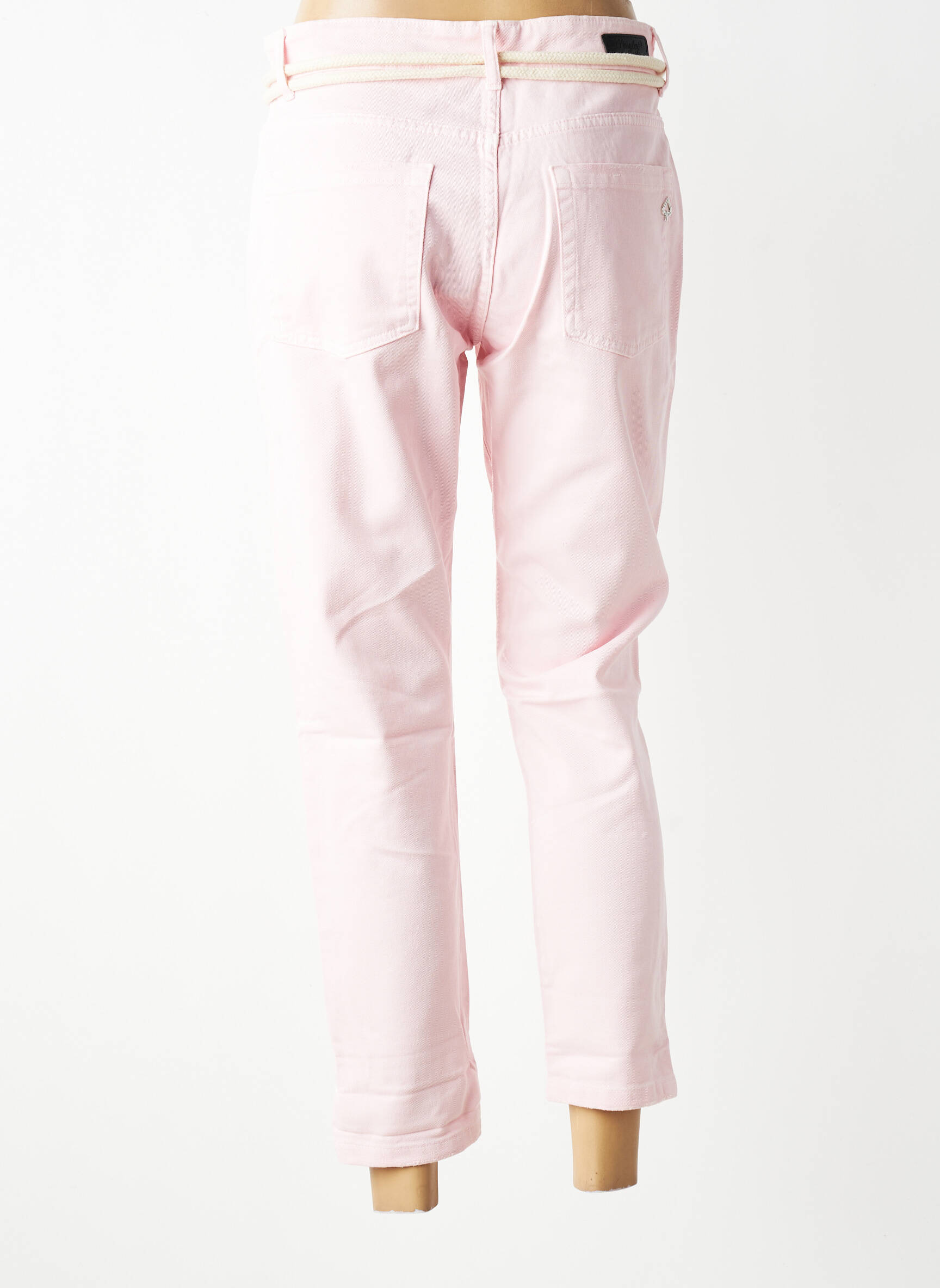 Jeans coupe slim stretch taille normale rose MARYLEY femme