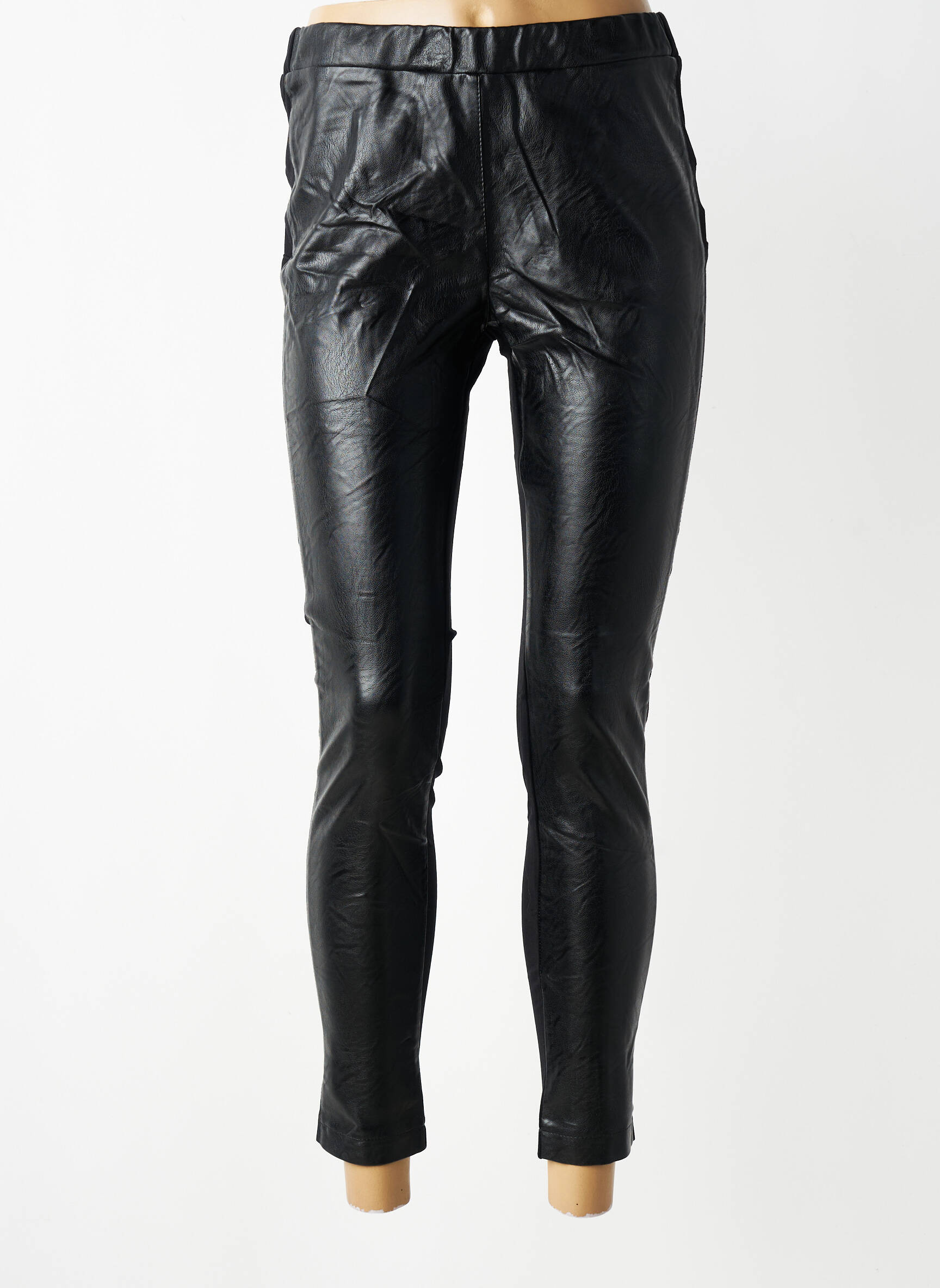 Legging tissage simili-cuir taille normale noir MARYLEY femme