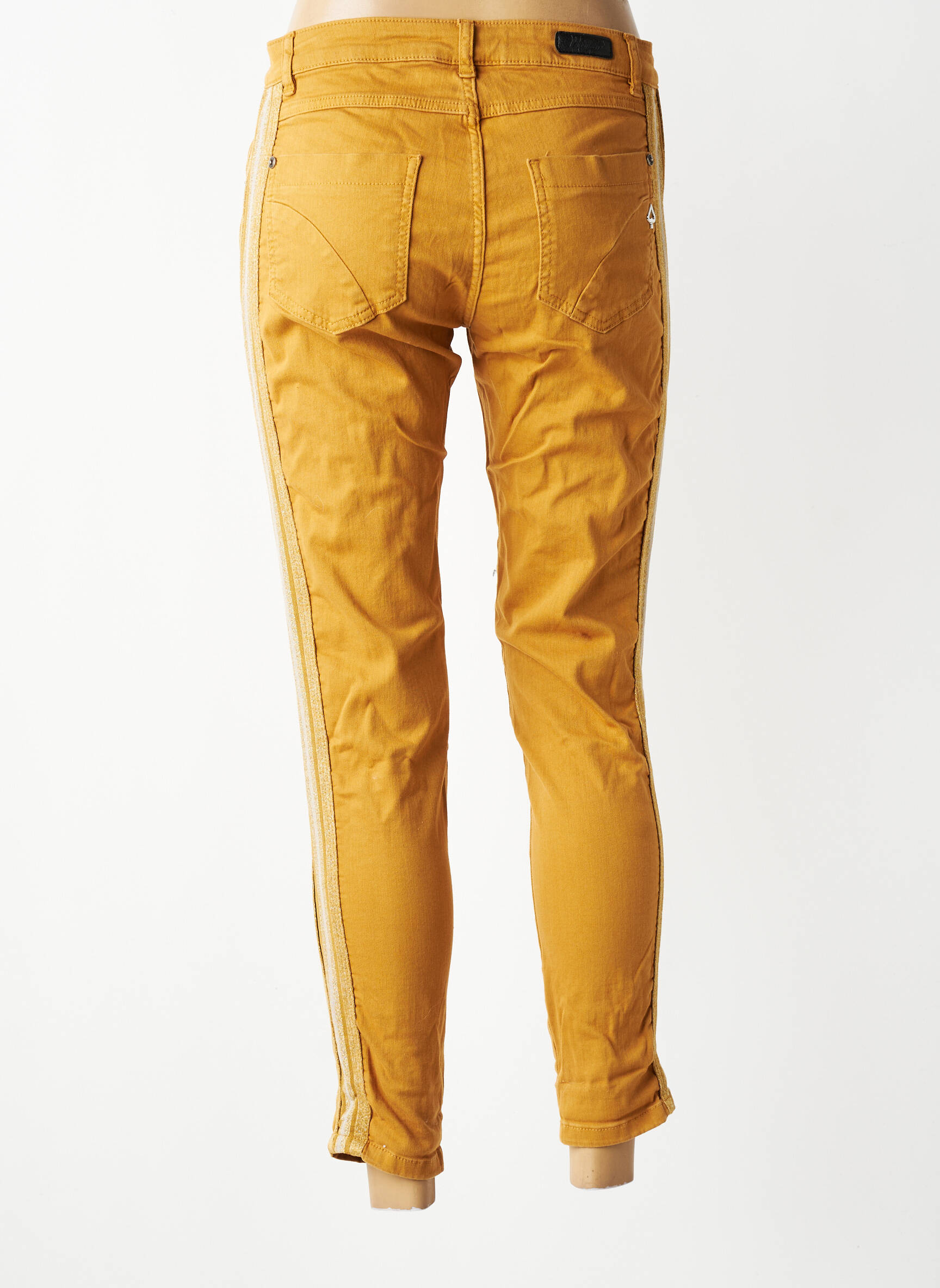 Jeans coupe slim stretch taille normale jaune MARYLEY femme